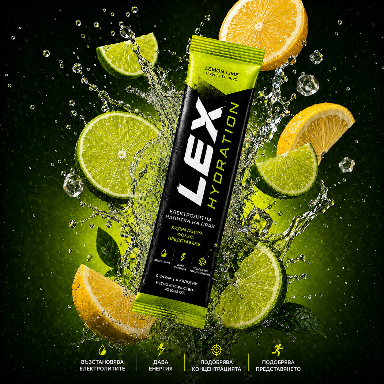 Електролити LEX HYDRATION™ Lemon & Lime Formula
